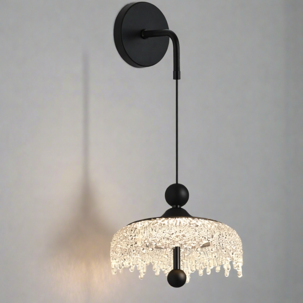 Black Acrylic Wall Sconce LED for Living Room