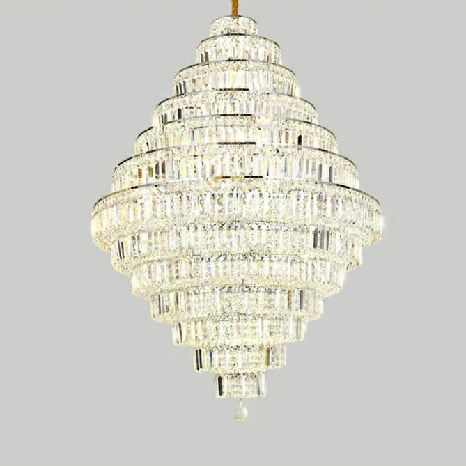 Crystal Chandelier for Stairwell Accent Piece
