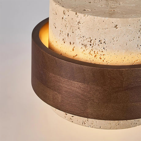 Travertine pendant for bar decor