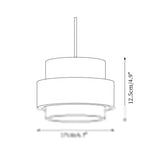 Aurelian Travertine Pendant Light with Walnut Wood Band OpalDwell