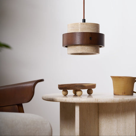 Travertine pendant light for living room