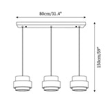 Aurelian Travertine Pendant Light with Walnut Wood Band OpalDwell