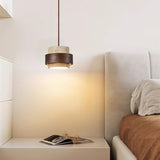 Travertine pendant three-head configuration