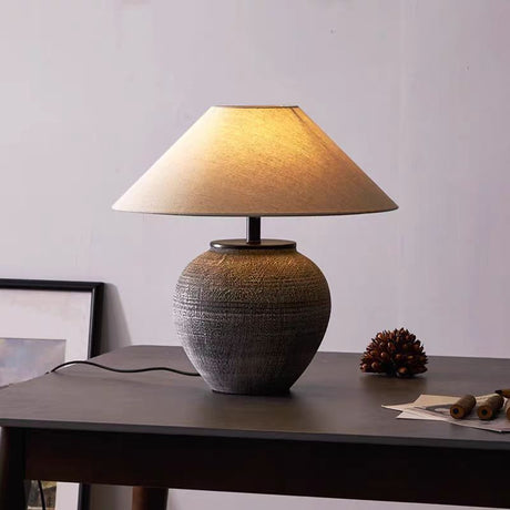 Sculptural Ceramic Table Lamp for Bedroom