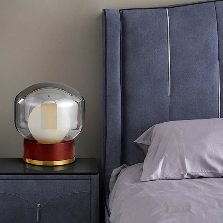 Wood Table Lamp Warm Ambient Glow for Bedroom