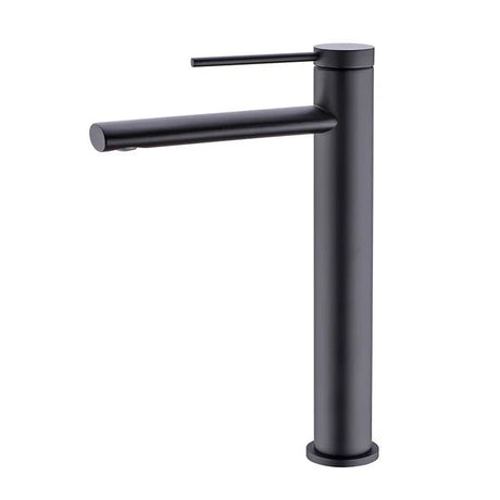Deck mounted bathroom sink faucet - sleek modern silhouette