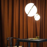 Brass Acrylic Pendant Lamp Close-Up View