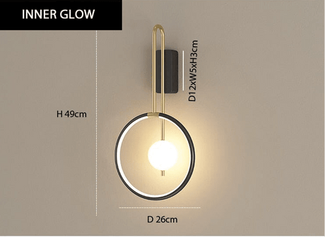 Liora | Circular Wall Lamp for Bedroom