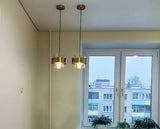 Aluminum and glass pendant lamp for modern decor