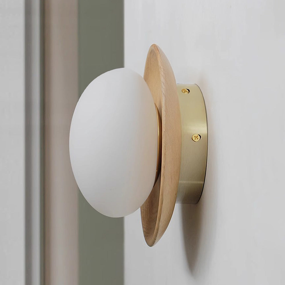 White Wood Wall Sconce LED for Living Room