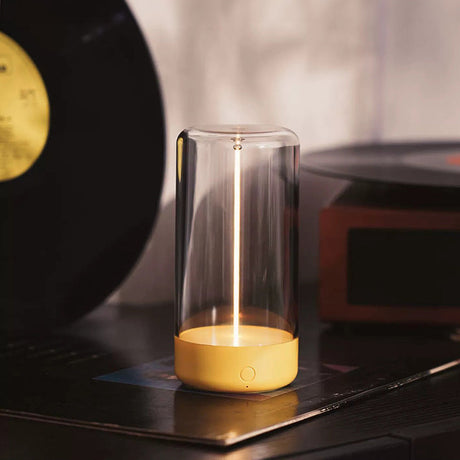 Acrylic Table Lamp with soft ambient glow lighting | OroDwell