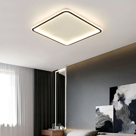 Mirella square pendant light black finish close-up