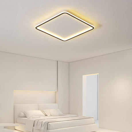 Black ceiling light warm inviting glow scene