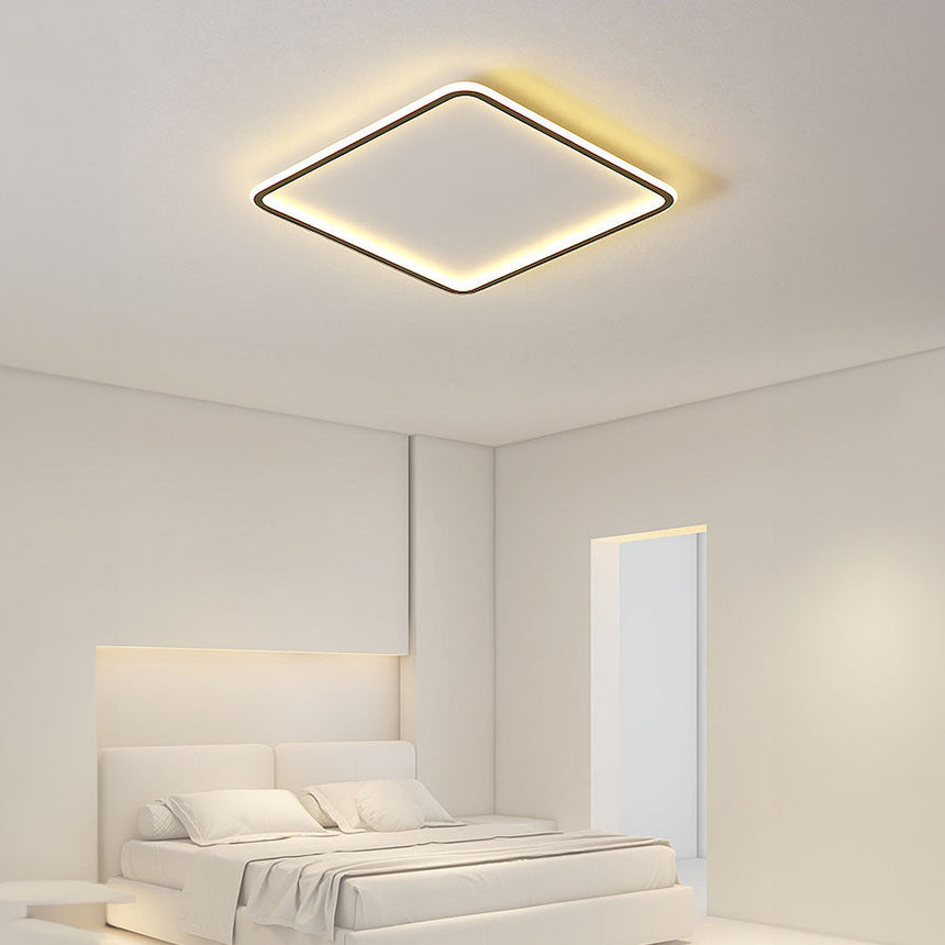 Black ceiling light warm inviting glow scene