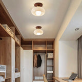 Vintora Vintage White Wood Ceiling Light – Hero View - OroDwell