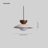Circular Travertine Pendant Light Fixture