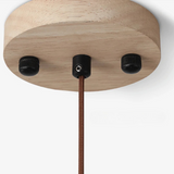 Stone pendant lamp touch switch close-up