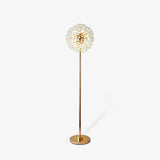 Crystal Floor Lamp Metal and Crystal Detail