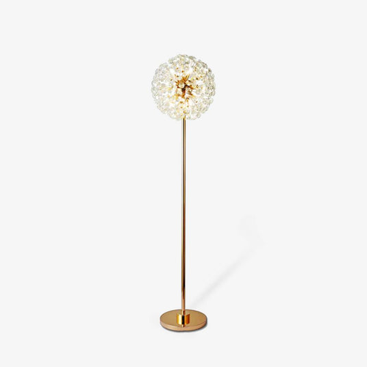 Crystal Floor Lamp Metal and Crystal Detail