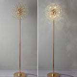 Crystal Floor Lamp Botanical Design for Home Decor