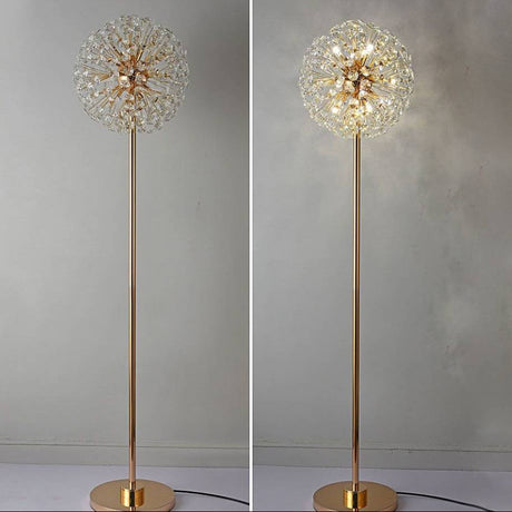Crystal Floor Lamp Botanical Design for Home Decor