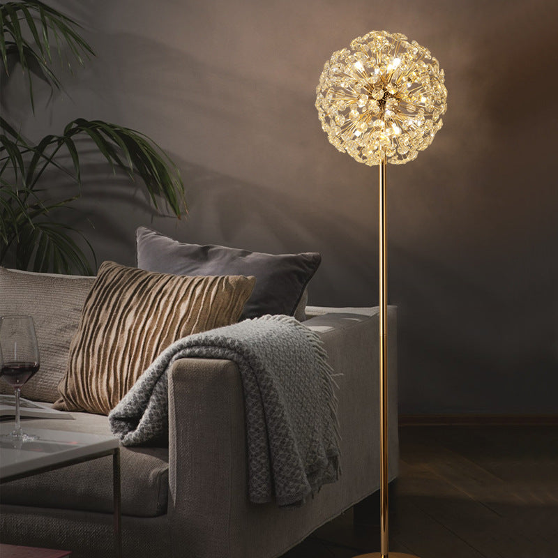 Crystal Floor Lamp 9 Heads Configuration