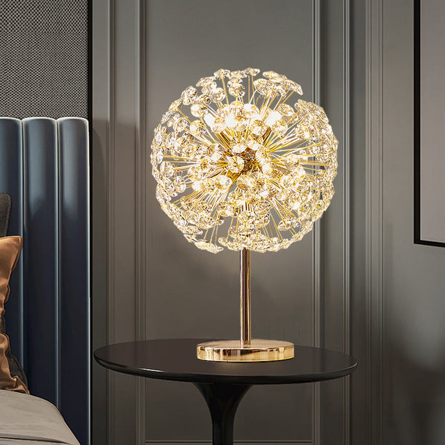 Petal Crystal Table Lamp for Bedside Lighting