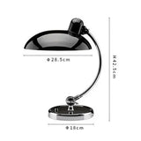 Metal table lamp for reading beside the bed