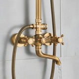 In-wall shower system - antique brass finish