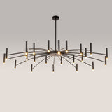ElaraLuxe Gold and Black Chandelier Full Display