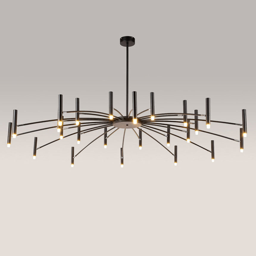 ElaraLuxe Gold and Black Chandelier Full Display
