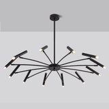 Gold and Black Metal Chandelier Detail