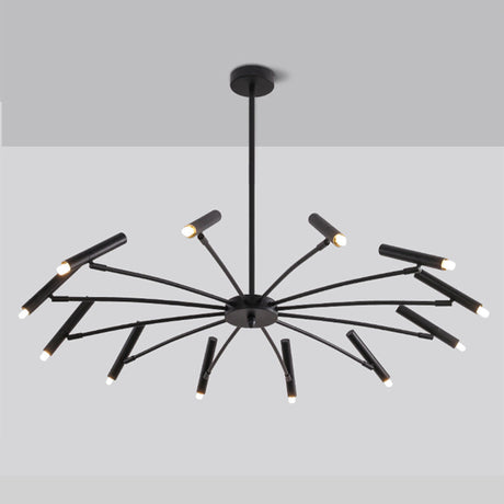 Gold and Black Metal Chandelier Detail