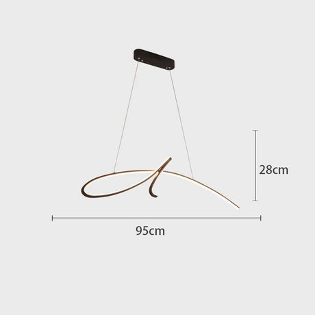 Modern Sculptural Strip Pendant Light for Modern Home Interiors | OroDwell