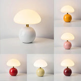 Lyvara cream mushroom table lamp color mode detail view