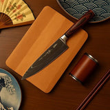 High-Carbon Steel Chef Knife With Rosewood Resin Handle - OpalDwell