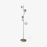 LunaraGlow Mid-Century Glass Sphere Lamp for Living Room