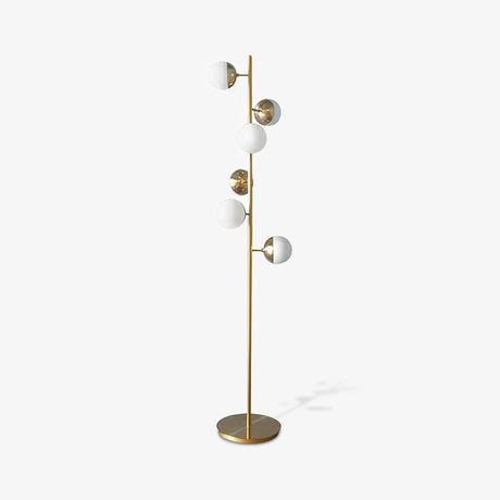 LunaraGlow Mid-Century Glass Sphere Lamp for Living Room
