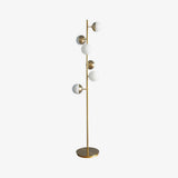 LunaraGlow Lamp with Gold Metal Base