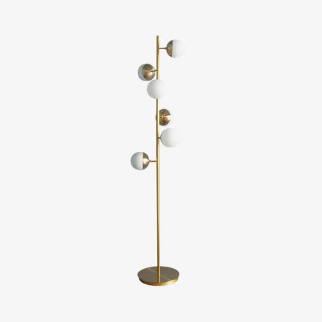 LunaraGlow Lamp with Gold Metal Base