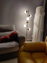 LunaraGlow Mid-Century Glass Sphere Lamp for Living Room