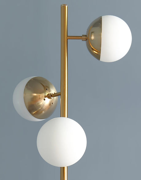 LunaraGlow Lamp with Gold Metal Base