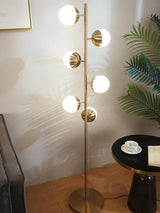 LunaraGlow Lamp with Gold Metal Base