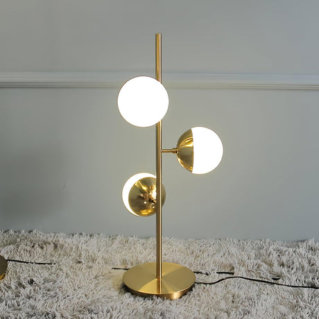 LunaraGlow Mid-Century Glass Sphere Lamp for Living Room