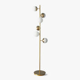 LunaraGlow Lamp with Gold Metal Base