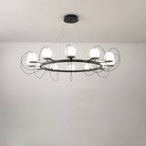 Globe Chandelier Installed Overhead View OpalDwell