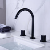 Dual-handle basin faucet for contemporary home interiors