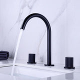 Dual-handle basin faucet with included mounting hardware - deck mounted installation