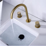 Dual-handle basin faucet - brass construction