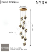 crystal chandelier size comparison chart